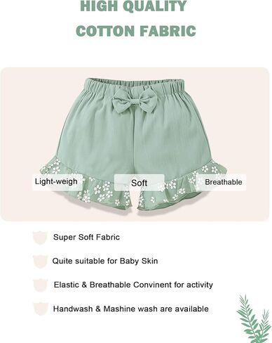 Toddler Girl Clothes Baby Girl Outfits Summer Sleeveless Tops Shorts Set 3PCS Girl Clothes 12 Months-4T in Saudi Arabia
