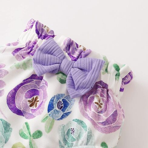 SUNNY PIGGY Newborn Baby Girl Clothes Romper Floral Shorts Set Infant Summer Outfits Baby Girls' Clothing for 0-18 Month in Saudi Arabia