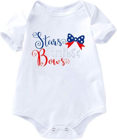 4th of July Baby Girl Birthday Outfit American Flag Romper+Ruffle Tulle Skirt+Headband+Shoes Independence Day 4pcs Set in Saudi Arabia