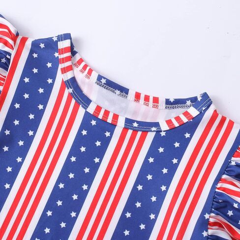 RETSUGO Baby Girls 4th of July Outfit Tulle Tutu Skirts Set Toddler Kids American Flag Heart Print Dress 2-8 Years Old in Saudi Arabia