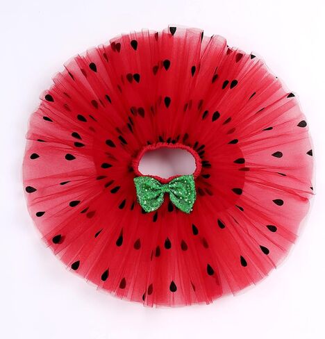 IBTOM CASTLE Baby Girls Watermelon Birthday Half 1st/2nd Party Outfit Romper Tutu Skirt Leggings Headband 4pcs Clothes Set in Kuwait
