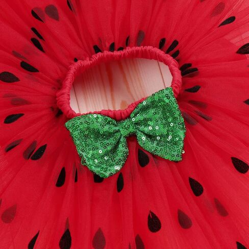 IBTOM CASTLE Baby Girls Watermelon Birthday Half 1st/2nd Party Outfit Romper Tutu Skirt Leggings Headband 4pcs Clothes Set in Kuwait