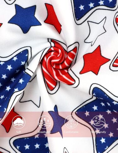 Toddler Baby Girl 4th of July Outfits Star Full Print Flying Sleeve Top Solid Button Skirt Independence Day Clothes Set in Saudi Arabia