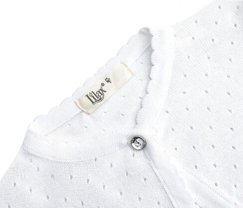 Lilax Baby Girls' Knit Long Sleeve One Button Closure Bolero Shrug in Saudi Arabia
