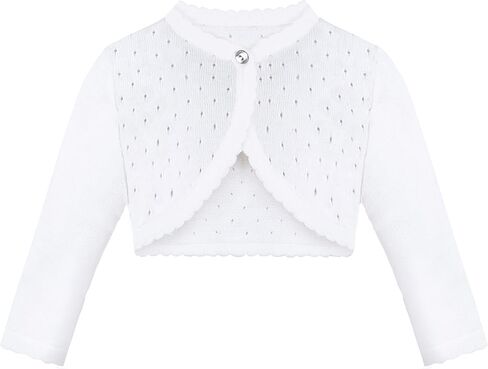 Lilax Baby Girls' Knit Long Sleeve One Button Closure Bolero Shrug in Saudi Arabia