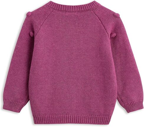 Curipeer Baby Girls Knitted Cardigan Pompoms Sweater Toddler Long Sleeve Jacket Outerwear 6M-4Y in Saudi Arabia