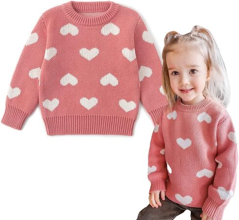 Simplee kids Baby Pullover Sweater Heart Knit Sweater Coat for Autumn Fall and Winter 3M-3T in Saudi Arabia