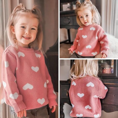 Simplee kids Baby Pullover Sweater Heart Knit Sweater Coat for Autumn Fall and Winter 3M-3T in Saudi Arabia