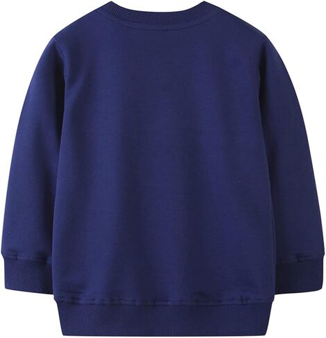 RETSUGO طفل رضيع الفتيات بلوزات بلوزة كاجوال Crewneck الشتاء كم طويل بلايز قمصان الملابس 3T-8T in Saudi Arabia