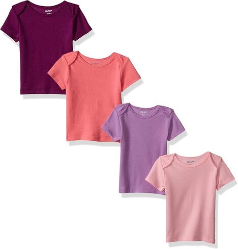 Hanes Baby T-Shirt, Flexy Soft Stretch Shirt, Expandable Shoulder, 4-Pack in Saudi Arabia