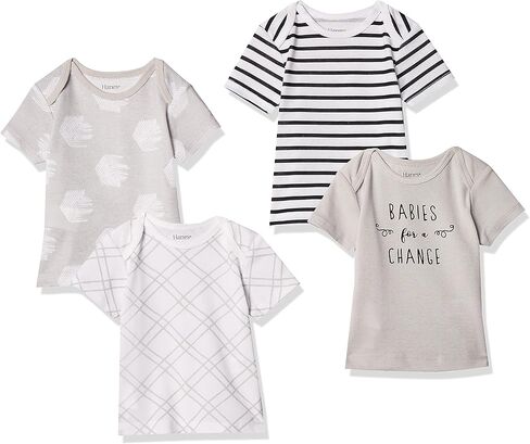 Hanes Baby T-Shirt, Flexy Soft Stretch Shirt, Expandable Shoulder, 4-Pack in Saudi Arabia
