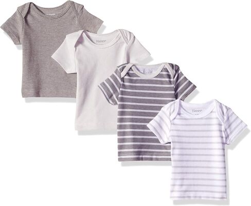 Hanes Baby T-Shirt, Flexy Soft Stretch Shirt, Expandable Shoulder, 4-Pack in Saudi Arabia