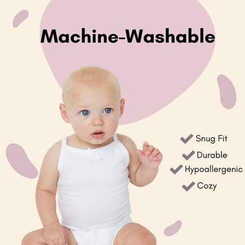 Feathers Tank Top Bodysuits for Baby Girl (2 Pack) Super Soft One-Piece Toddler Bodysuit in Saudi Arabia