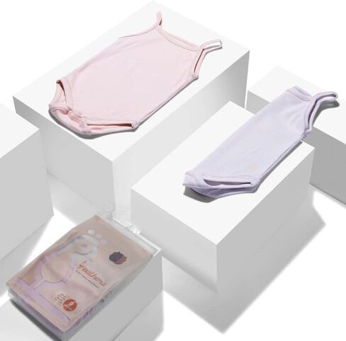 Feathers Tank Top Bodysuits for Baby Girl (2 Pack) Super Soft One-Piece Toddler Bodysuit in Kuwait