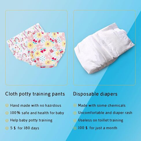 Toddler Potty Training Pants 4 Pack,Cotton Training Underwear Size 2T,3T,4T,Waterproof Underwear for Kids in Saudi Arabia