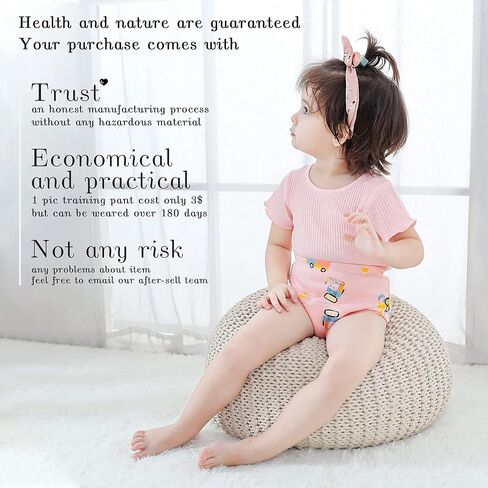 Toddler Potty Training Pants 4 Pack,Cotton Training Underwear Size 2T,3T,4T,Waterproof Underwear for Kids in Saudi Arabia