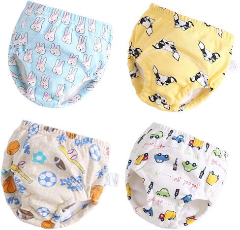 Toddler Potty Training Pants 4 Pack,Cotton Training Underwear Size 2T,3T,4T,Waterproof Underwear for Kids in Saudi Arabia