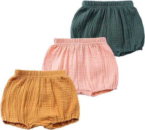 ZFTTZYMX Baby Girls Ruffle Bloomer Shorts Toddler Cute Cotton Linen Panty Diaper Covers in Kuwait