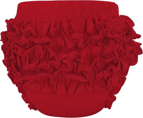 Durio Ruffle Baby Bloomers Cotton Diaper Covers for Girls 0-2T | Soft Cotton Stretch, Back Ruffle Bloomers, Easy Diaper Covers, Toddler Girls Under Dress Shorts, Daily Wear for 0-24M in Saudi Arabia