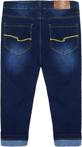 KIDSCOOL SPACE Baby Girl Boy Jeans,Little Kid Elastic Band Inside Ripped Denim Pants in Saudi Arabia