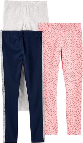 Simple Joys by Carter's Babies, Toddlers, and Girls' Leggings, Pack of 3 in Saudi Arabia