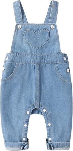 Baby Girls Overalls Baby Denim Romper Outfits Infant Girls Jeans Jumpsuit in Saudi Arabia