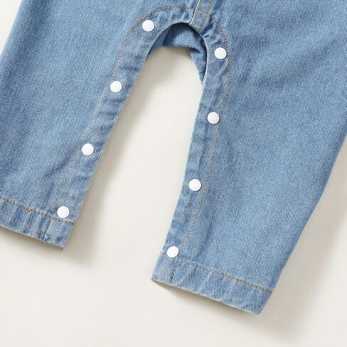 Baby Girls Overalls Baby Denim Romper Outfits Infant Girls Jeans Jumpsuit in Saudi Arabia