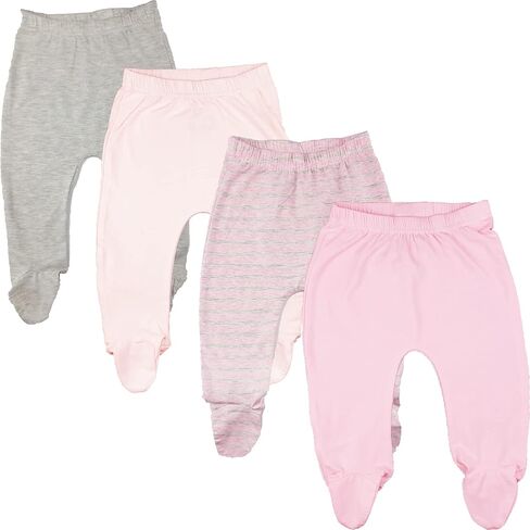 123 Bear Baby Soft Cotton Spandex Pants with Feet in Kuwait
