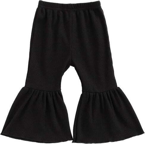 Toddler Bell Bottoms Baby Girls Ruffle Leggings Bell-Bottomed Flare Pants Trousers in Saudi Arabia