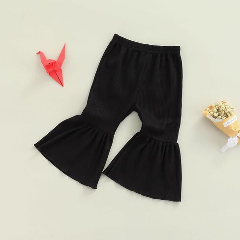 Toddler Bell Bottoms Baby Girls Ruffle Leggings Bell-Bottomed Flare Pants Trousers in Saudi Arabia