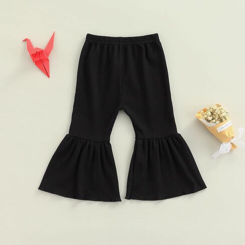 Toddler Bell Bottoms Baby Girls Ruffle Leggings Bell-Bottomed Flare Pants Trousers in Saudi Arabia