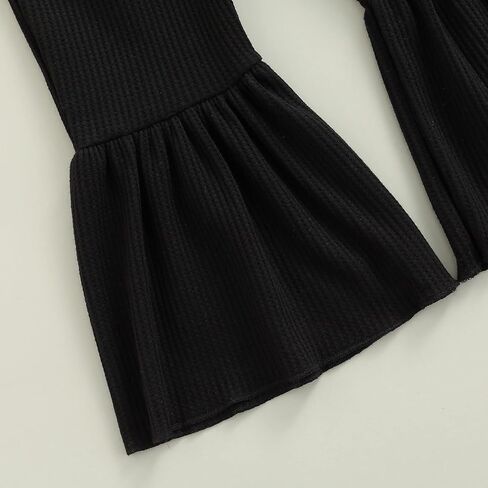 Toddler Bell Bottoms Baby Girls Ruffle Leggings Bell-Bottomed Flare Pants Trousers in Saudi Arabia