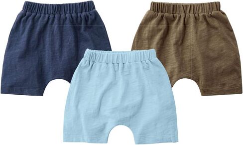 Teach Leanbh Unisex-Baby 3-Pack Cotton Soild Color Short with Drawstring 3-24 Months in Saudi Arabia