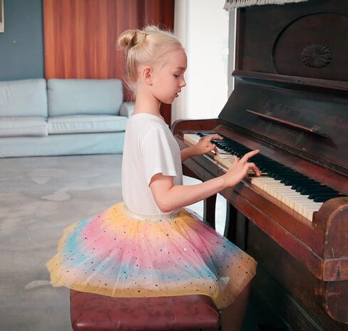 Simplicity Baby Girl's Rainbow Tutu Skirt 4-Layer Tulle Princess Ballet Dress in Saudi Arabia