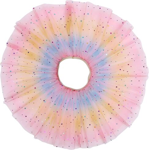 Simplicity Baby Girl's Rainbow Tutu Skirt 4-Layer Tulle Princess Ballet Dress in Saudi Arabia