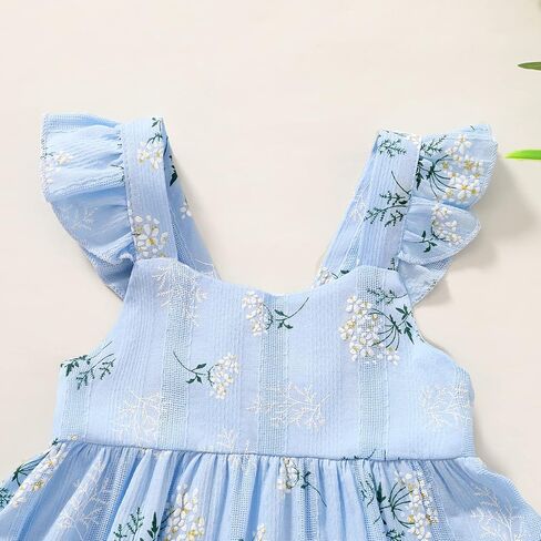 Kids Toddler Baby Girls Rainbow Dress Princess Sleeveless Beach Butterfly Sundress in Saudi Arabia