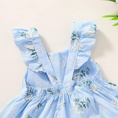Kids Toddler Baby Girls Rainbow Dress Princess Sleeveless Beach Butterfly Sundress in Saudi Arabia