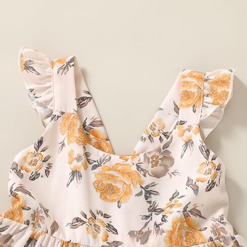 Kids Toddler Baby Girls Rainbow Dress Princess Sleeveless Beach Butterfly Sundress in Saudi Arabia