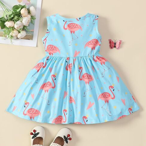 RETSUGO Little Girl A-Line Dresses Bowknot Dress for Baby Girls Casual Toddler Girl Dresses for Party Girl Dress 1-8 Years in Saudi Arabia