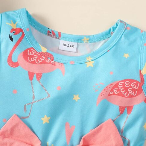 RETSUGO Little Girl A-Line Dresses Bowknot Dress for Baby Girls Casual Toddler Girl Dresses for Party Girl Dress 1-8 Years in Saudi Arabia