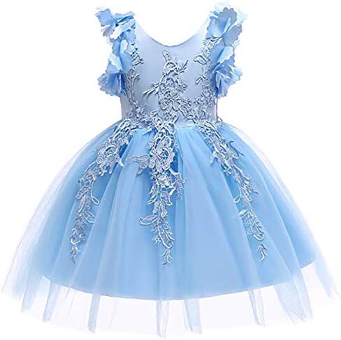 Weileenice Flower Girl Lace Dress Pageant Kids Wedding Christmas Holiday Party Dresses in Kuwait