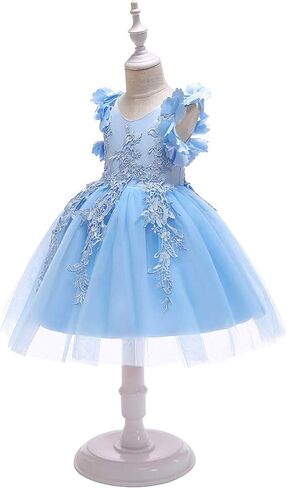 Weileenice Flower Girl Lace Dress Pageant Kids Wedding Christmas Holiday Party Dresses in Kuwait