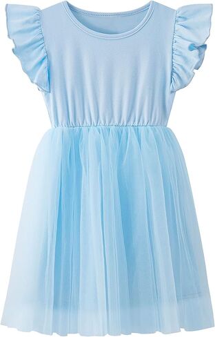 Toddler Baby Girl Tutu Tulle Dress Sleeveless Fluffy Cute Party Sundress in Saudi Arabia