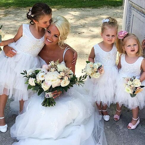 Topmaker Backless A-line Lace Back Flower Girl Dress in Saudi Arabia