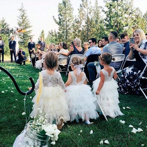 2Bunnies Girl Peony Lace Back A-Line Tiered Tutu Tulle Party Flower Girl Dress in Saudi Arabia