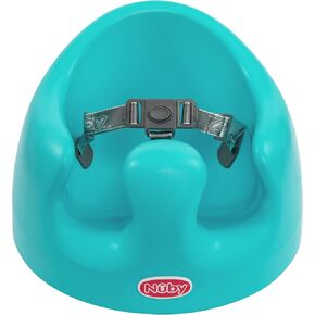 Nuby My Floor Seat, Soft Foam Cushion with Safety Harness and High Back Design, for Ages 4-12 Months, Aqua in Kuwait