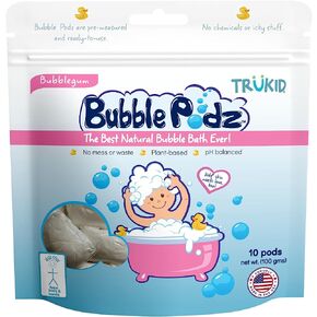 TruKid Bubble Podz Bubble Bath for Kids, Toddlers, & Babies, Tear Free Gentle & Refreshing Bath Bomb for Sensitive Skin with Natural Moisturizers, Non-Toxic, pH Balanced, Lavender Scent (24 Podz) in Saudi Arabia