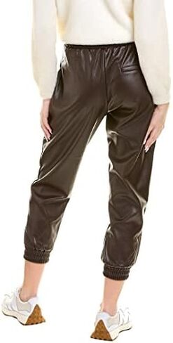 BCBGeneration Women's Faux Leather Joggers with Drawstring in Saudi Arabia