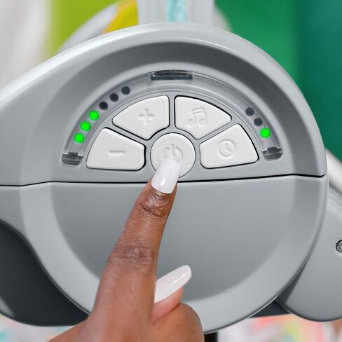 أرجوحة الأطفال الفاخرة من برايت ستارتس ويمزيكال وايلد المحمولة والمدمجة مع الموسيقى والعلامات، للأطفال حديثي الولادة وما فوق in Kuwait