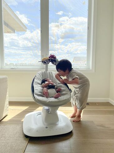 4moms MamaRoo Multi-Motion Baby Swing, Bluetooth Enabled with 5 Unique Motions, Grey in Saudi Arabia